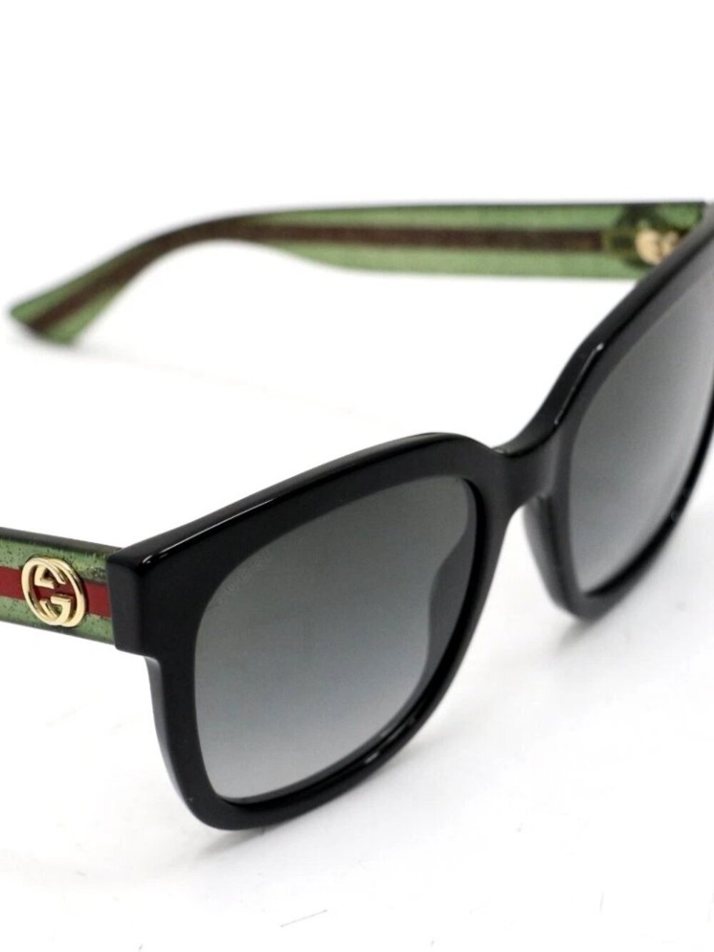 Gucci Sunglasses GG0034S 002 Gradient 54-20-140 - Black/Green/Red